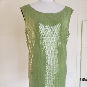 LAROK LIME GREEN SEQUIN DRESS SIZE S